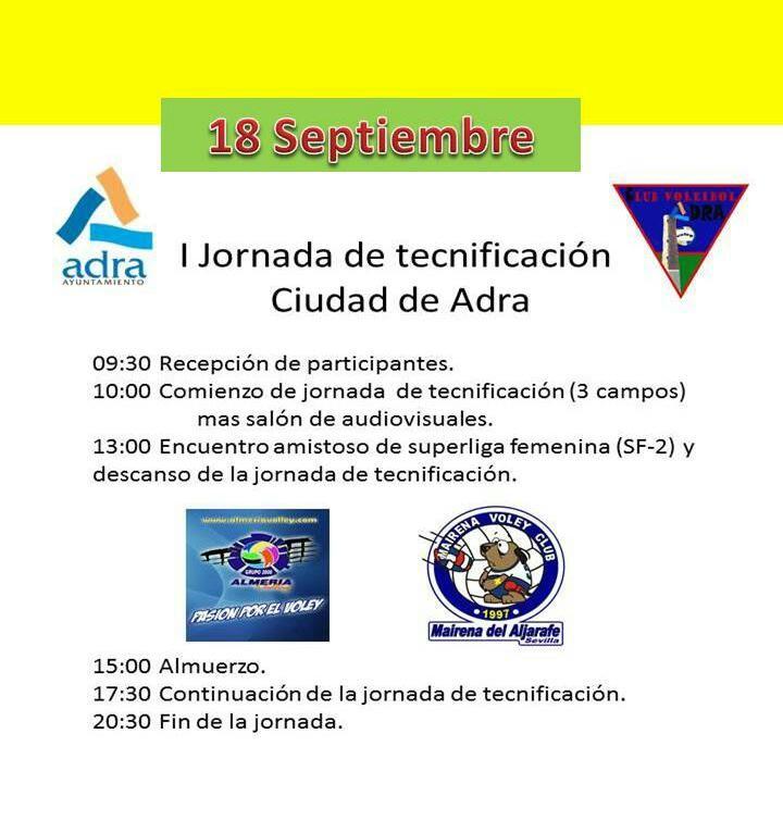 Adra acoge su I Jornada de tecnificación de voleibol