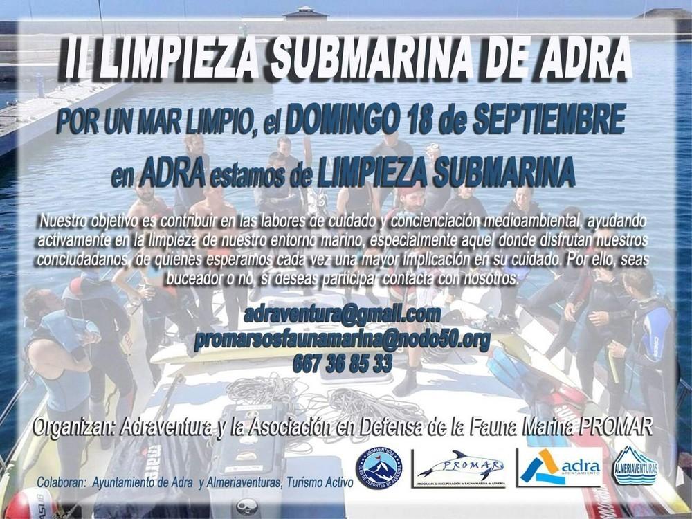 Ayuntamiento de Adra refuerza su apoyo a la II Limpieza Submarina de PROMAR