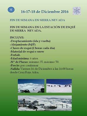 El Área de Juventud organiza un viaje a Sierra Nevada