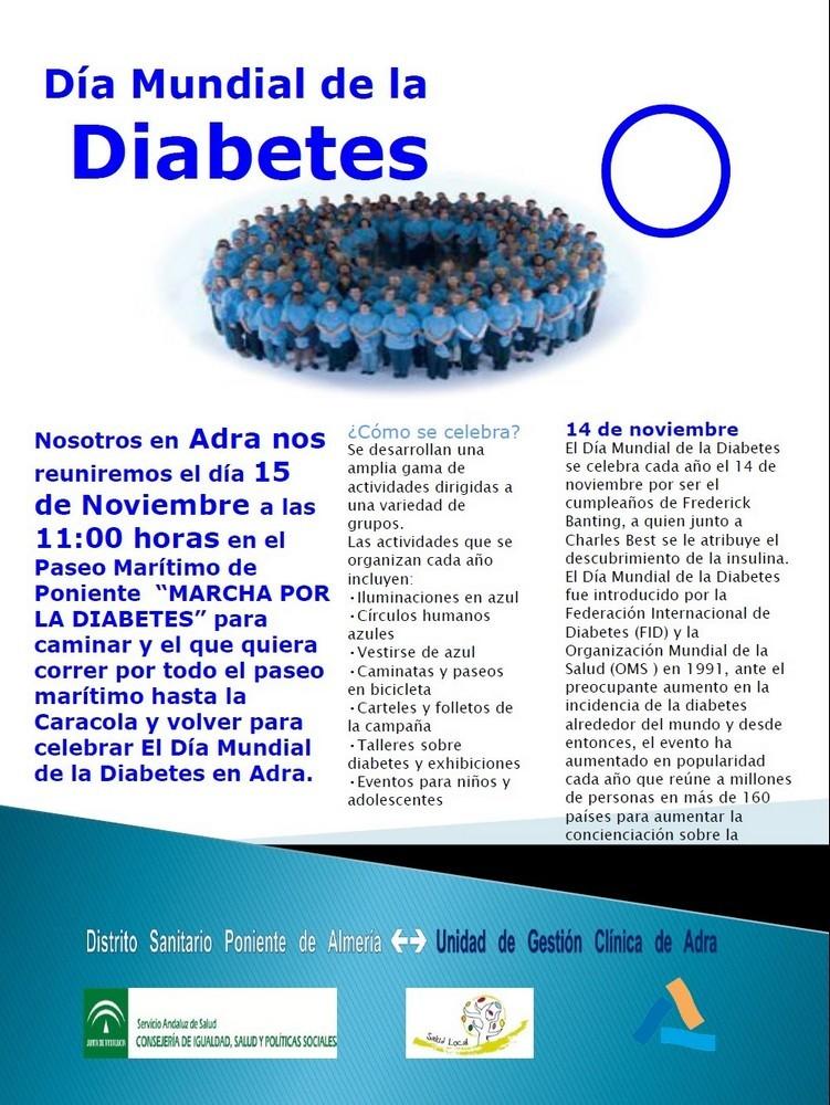 Adra celebrará una ‘Marcha por la Diabetes’ el próximo 15 de noviembre
