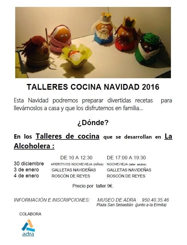 Adra organiza nuevos talleres de cocina para motivar la creatividad en Navidad