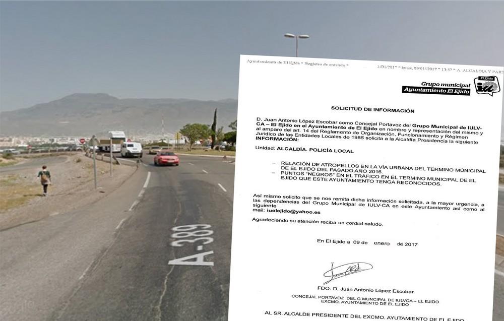 Izquierda Unida El Ejido alerta del incremento de atropellos en el municipio