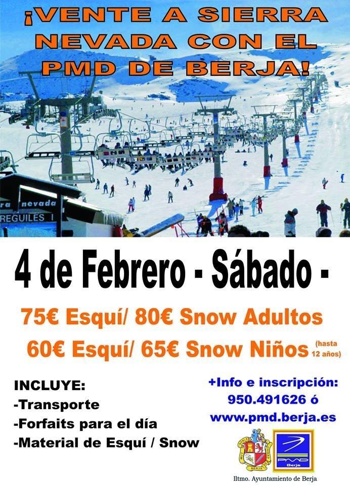 El PMD de Berja prepara el tradicional viaje para disfrutar de la nieve en Sierra Nevada
