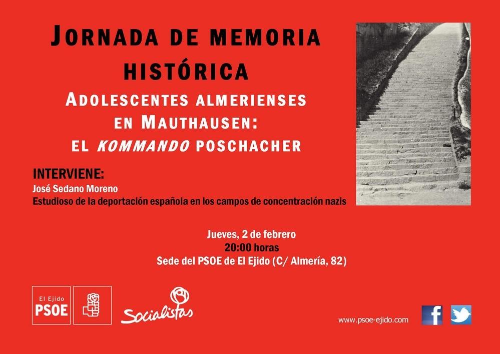 El PSOE de El Ejido acogerá el jueves una charla sobre los adolescentes almerienses en Mauthausen