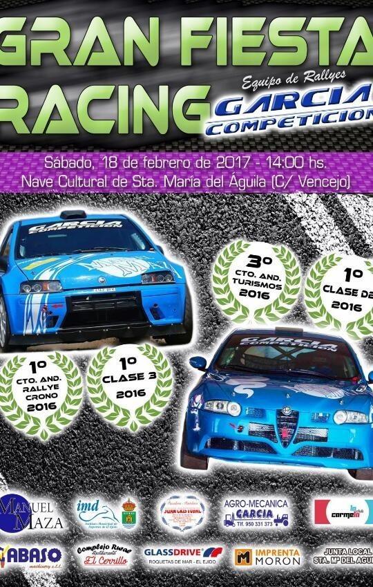 García Competición celebra su Fiesta Racing este sábado en Santa María del Águila