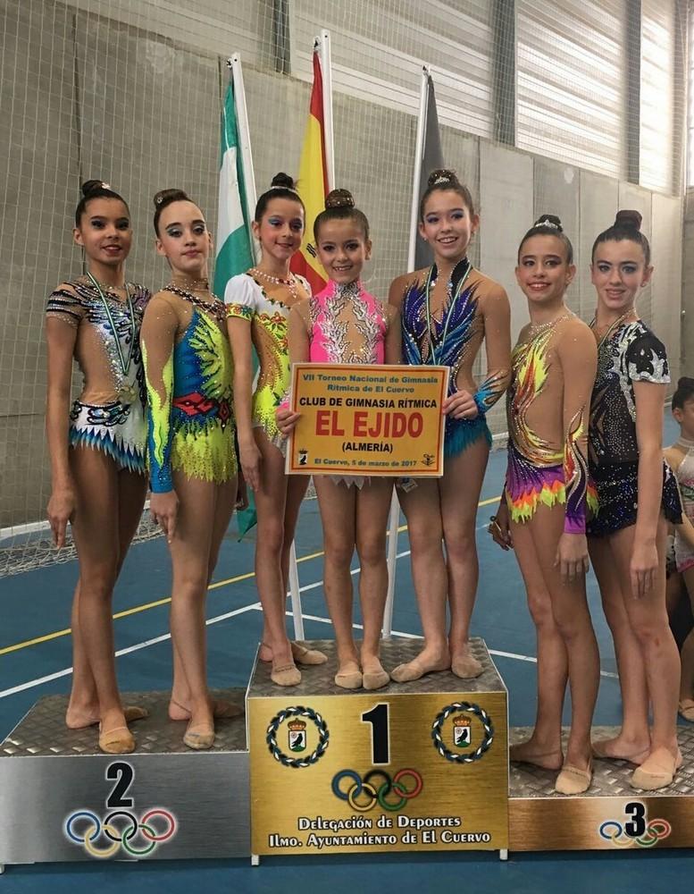 Pódium en los tres destinos donde ha competido El Club Gimnasia Rítmica El Ejido