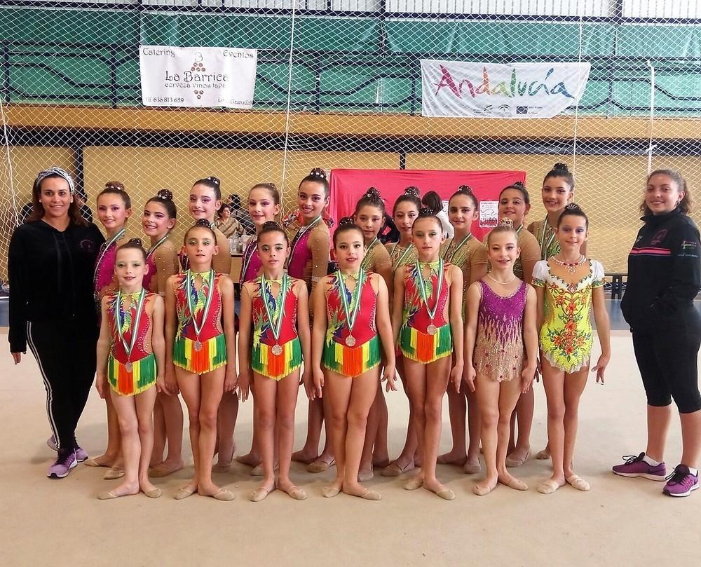 Once metales para Rítmica El Ejido en los torneos de Granada, Conil y Loja