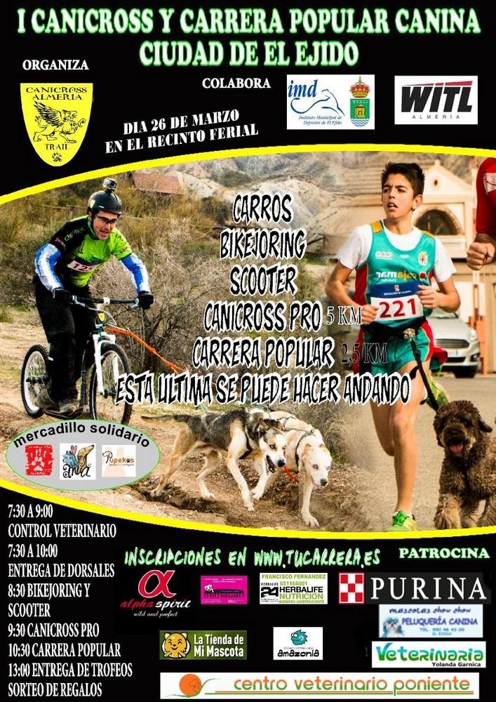 El Ejido acogerá este domingo la I edición del Canicross y Carrera popular canina 'Ciudad de El Ejido'