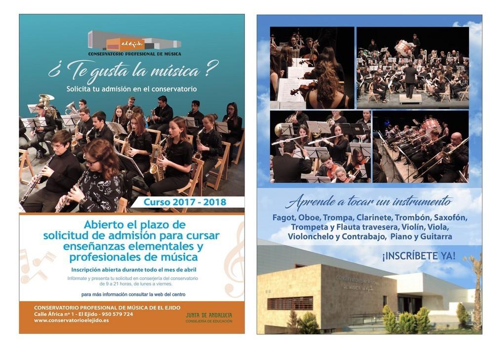 Abiertas las inscripciones para el Conservatorio Profesional de Música de El Ejido
