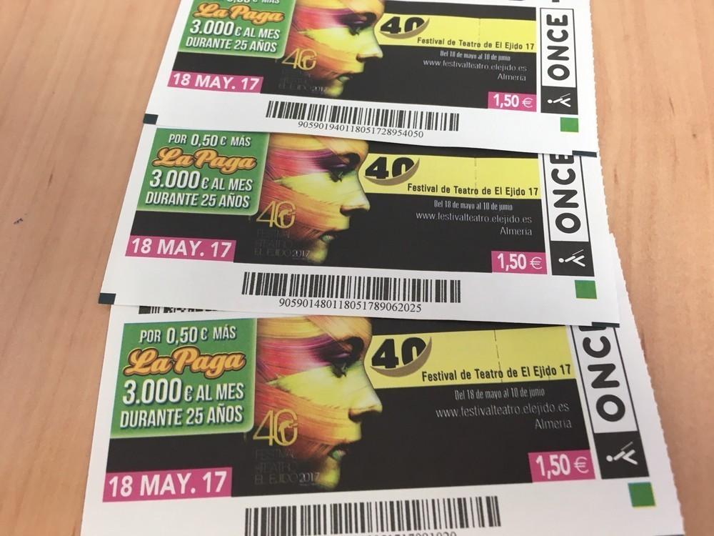 A la venta los cupones de la ONCE que conmemoran el 40º aniversario del Festival de Teatro de El Ejido