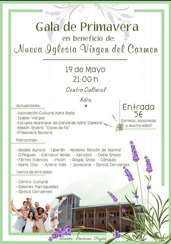 El Centro Cultural de Adra acoge este viernes una Gala de Primavera para recaudar fondos para la futura Iglesia de la Virgen del Carmen