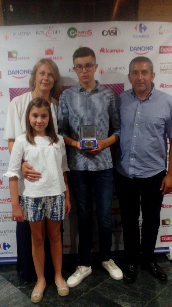 Alexander Gómez, del H2O El Ejido, premio Mejor Nadador en la IX Gala de los Juegos Deportivos de Almería