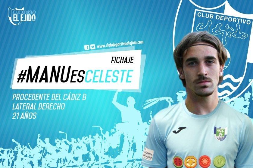 El lateral derecho Manu Sánchez cedido al CD El Ejido para la próxima temporada