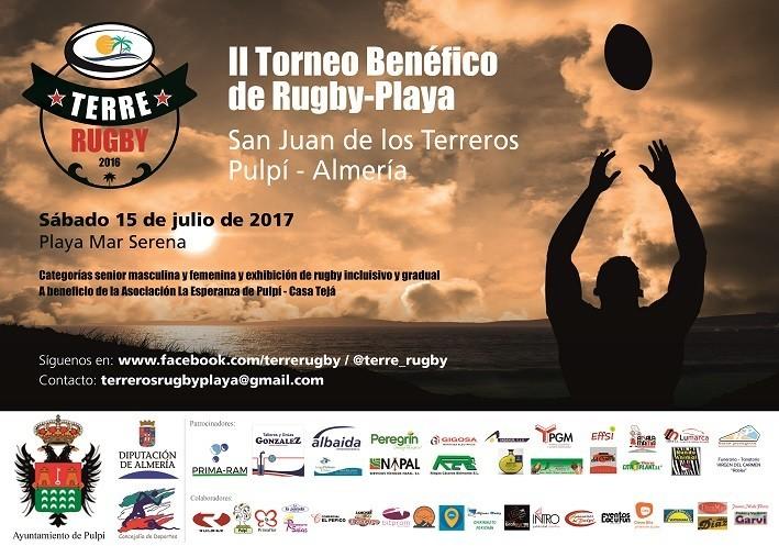 El II Torneo Benéfico de Rugby-playa TERRERUGBY  se celebra en San Juan de los Terreros el 15 de julio