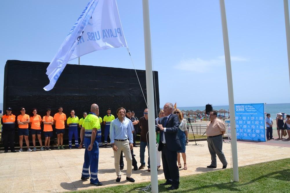 Las playas de Roquetas lucen 28 distinciones, dos más que en 2016