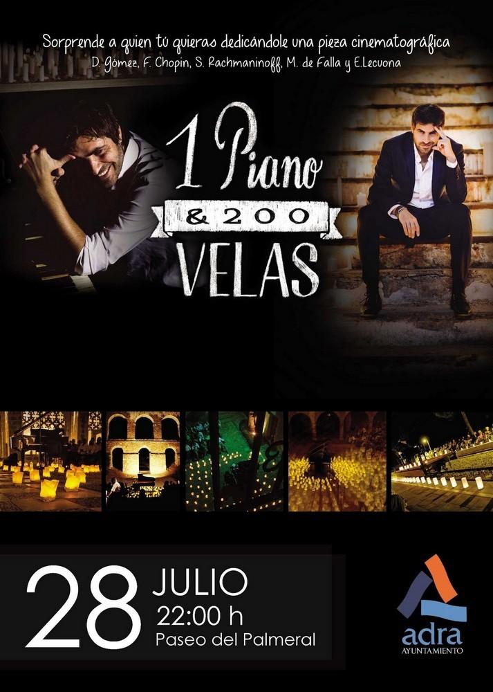 El Palmeral de Adra acogerá el próximo 28 de julio el concierto ‘1 Piano & 200 Velas’