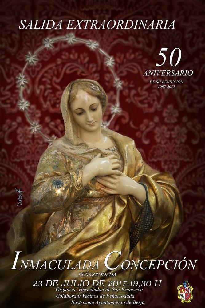 La Inmaculada Concepción procesionará por Peñarrodada el 23 de julio en el 50 aniversario de su bendición