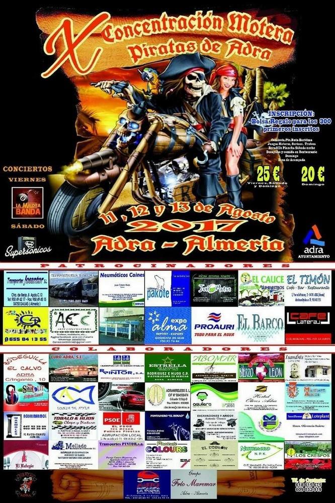 La concentración motera Los Piratas de Adra cumple su décimo aniversario