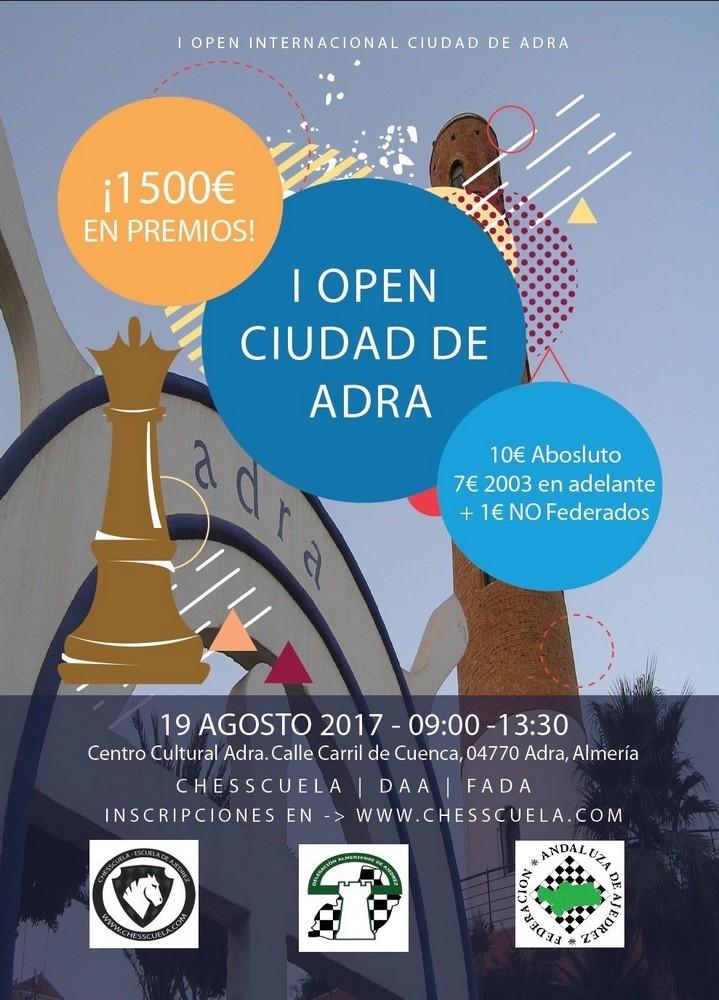 Adra organiza para el próximo fin de semana el I Open Internacional de Ajedrez