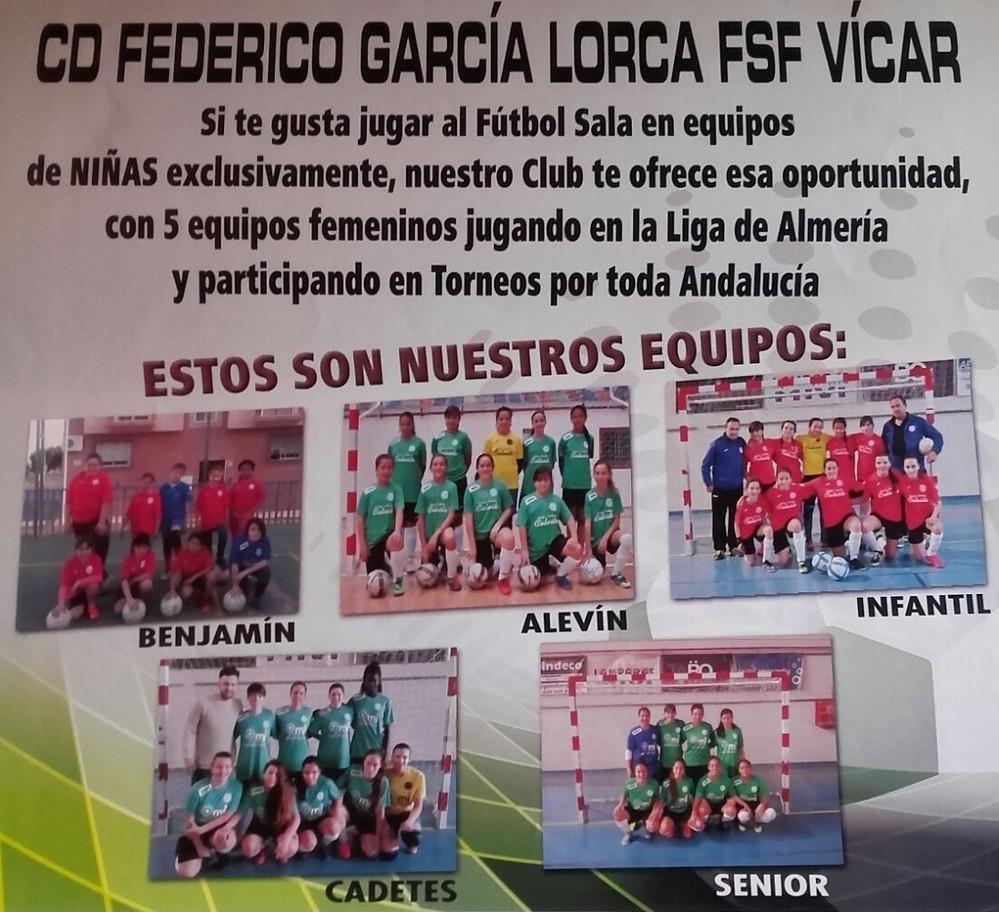 CD Federico García Lorca Vícar FSF anima a las féminas a incorporarse a sus diferentes categorías