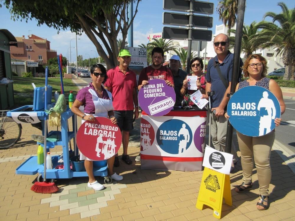 Para IU la sostenibilidad del turismo en Roquetas pasa por acabar con la precariedad laboral y que los beneficios lleguen a todos