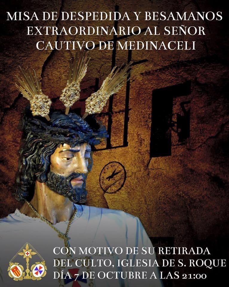 La imagen del Cristo de Medinaceli de Berja será retirada del culto para su restauración