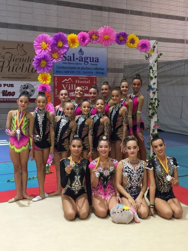 Rítmica El Ejido se cuelga dos oros, dos platas y un bronce en Pizarra