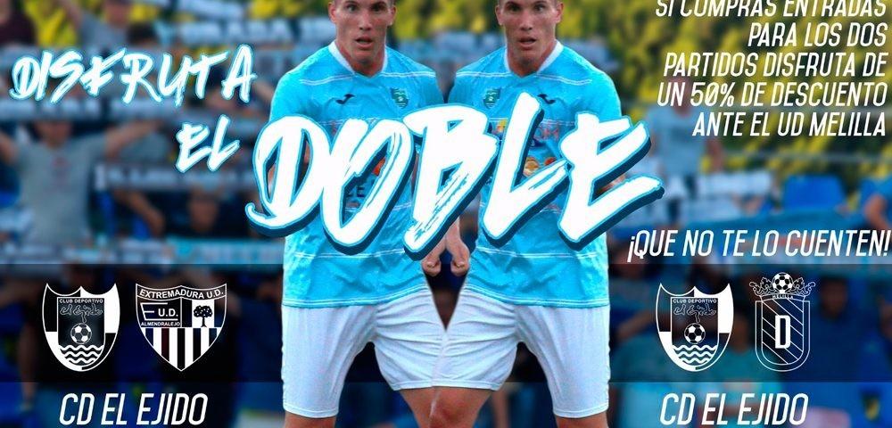 Disfruta el doble los próximos domingos 22 y 29 de octubre con el CD El Ejido