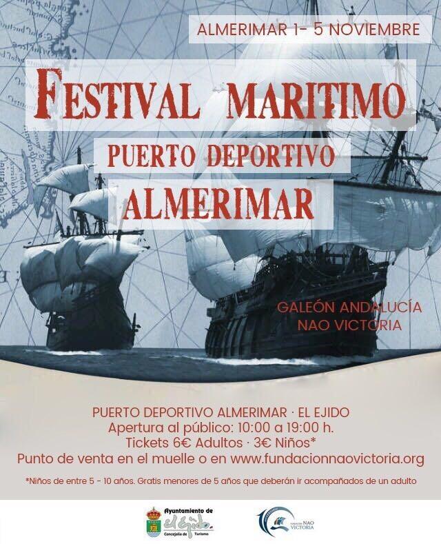 Las réplicas de barcos históricos, la Nao Victoria y el Galeón Andalucía, podrán visitarse en el Puerto Deportivo de Almerimar
