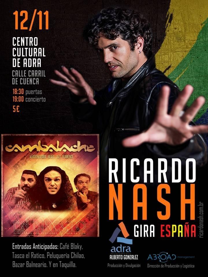 Ricardo Nash y Cambalache ofrecen un concierto el próximo domingo en el Centro Cultural