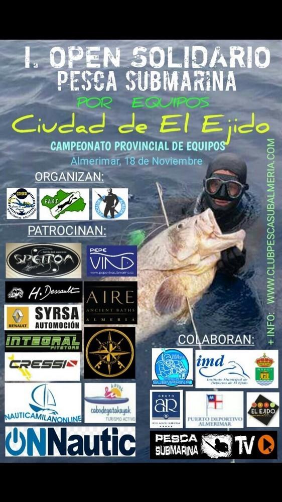 La costa ejidense acoge este sábado el I Open Solidario de Pesca Submarina por equipos en el que participarán 18 equipos de toda España