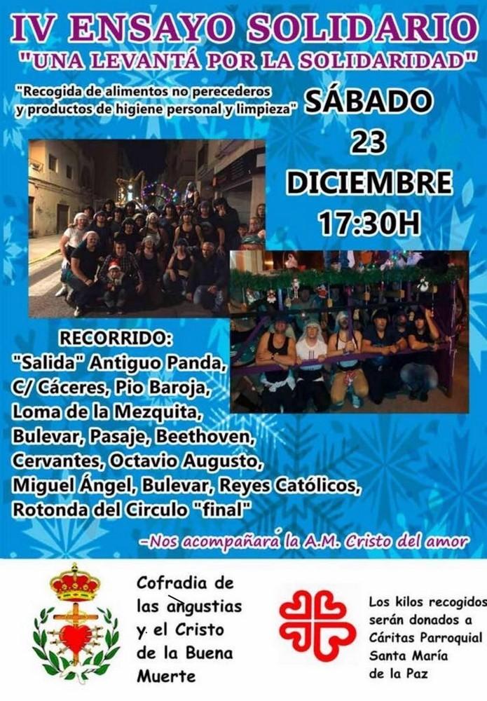 Las calles del núcleo de El Ejido acogerán este sábado el IV Ensayo Benéfico 'Una Levantá por la solidaridad'