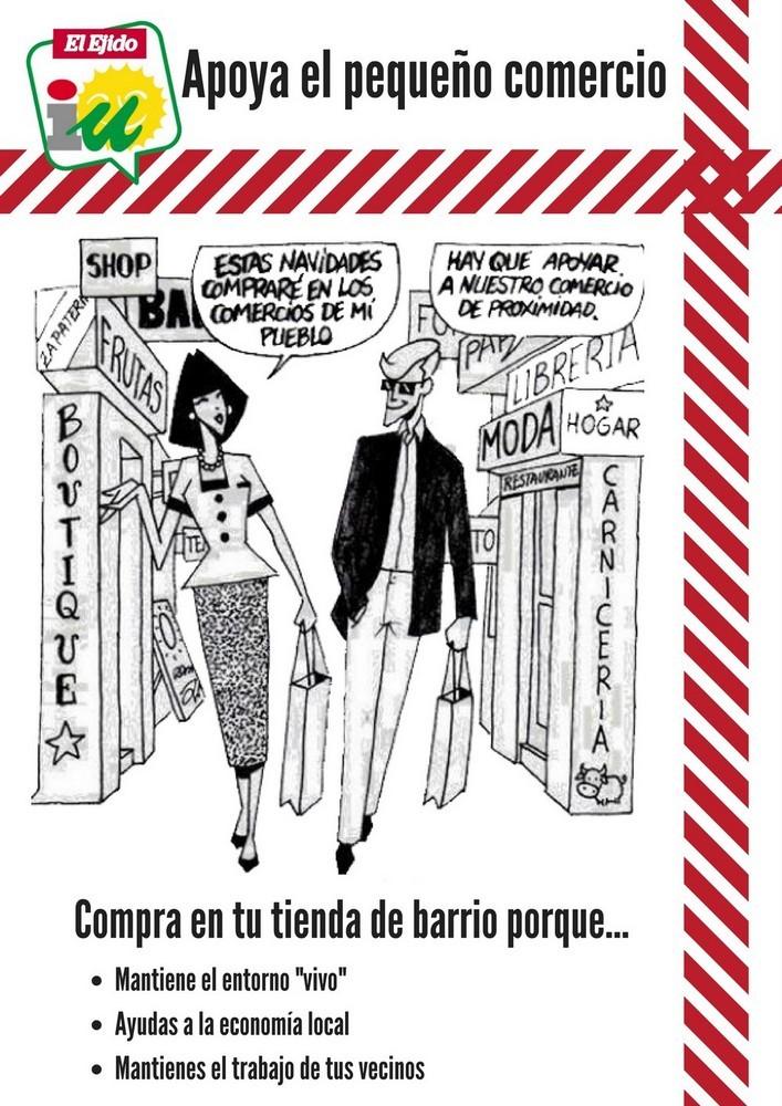 El pequeño comercio y las tiendas de barrio, las preferencias de IU El Ejido