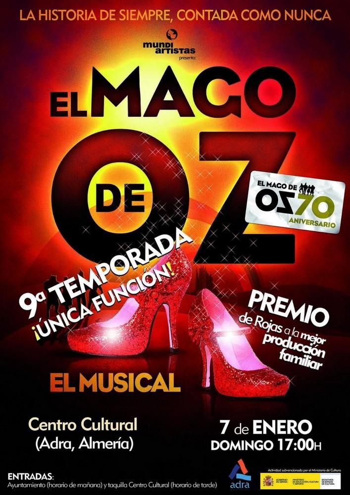 El Centro Cultural de Adra acoge el domingo el musical familiar 'El Mago de Oz'