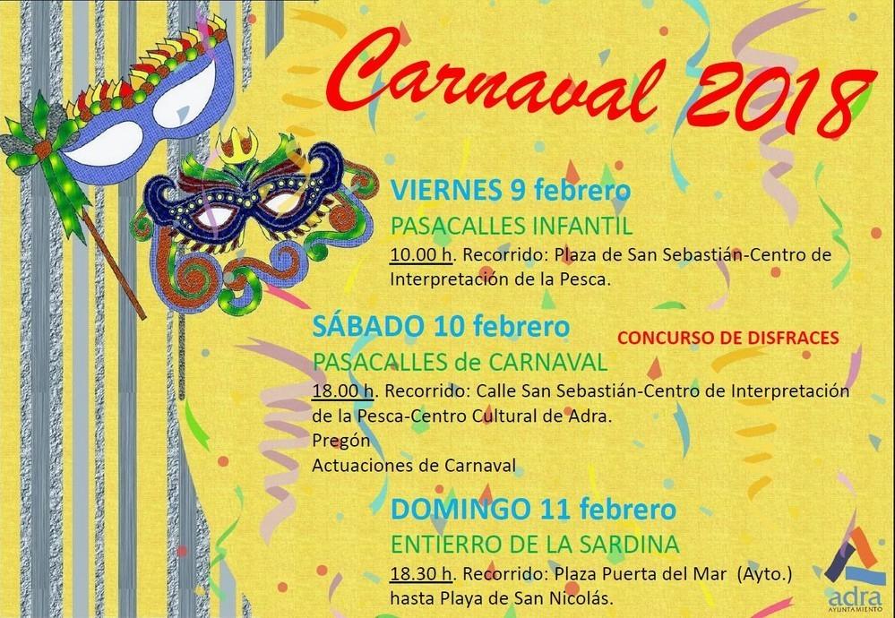 Adra celebrará el carnaval con tres días de actividades para pequeños y mayores