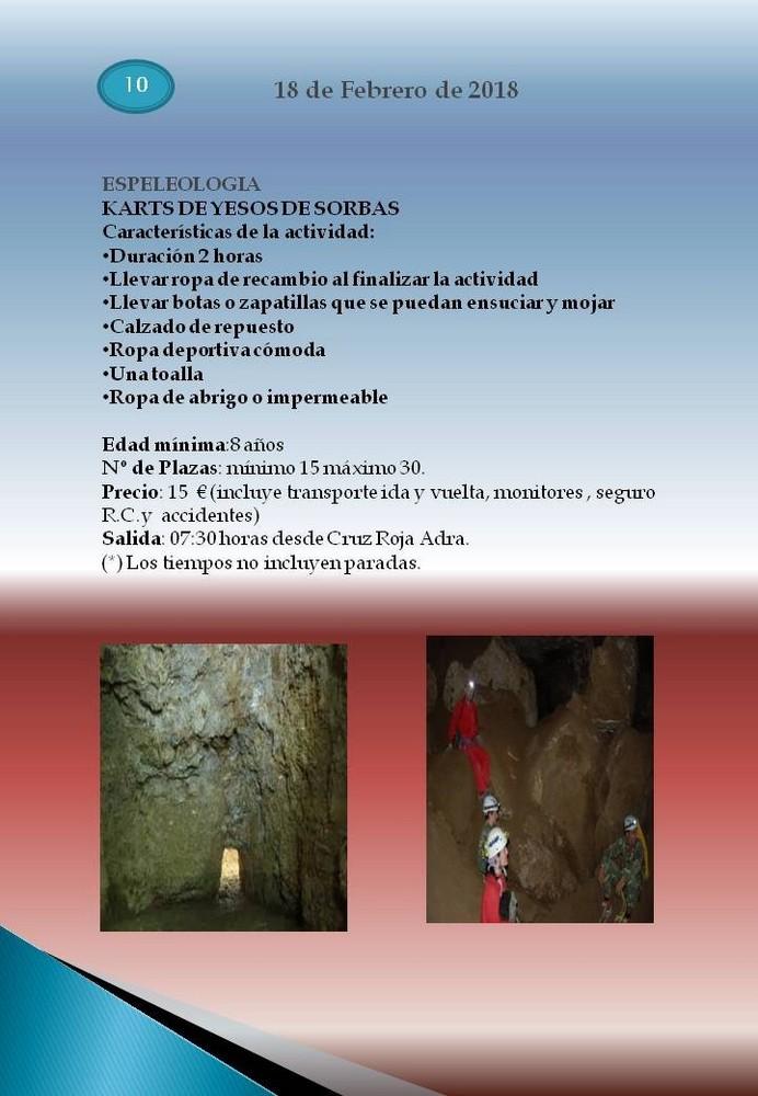 ‘Adra en la Senda’ ofrece una ruta de espeleología para jóvenes el próximo 18 de febrero