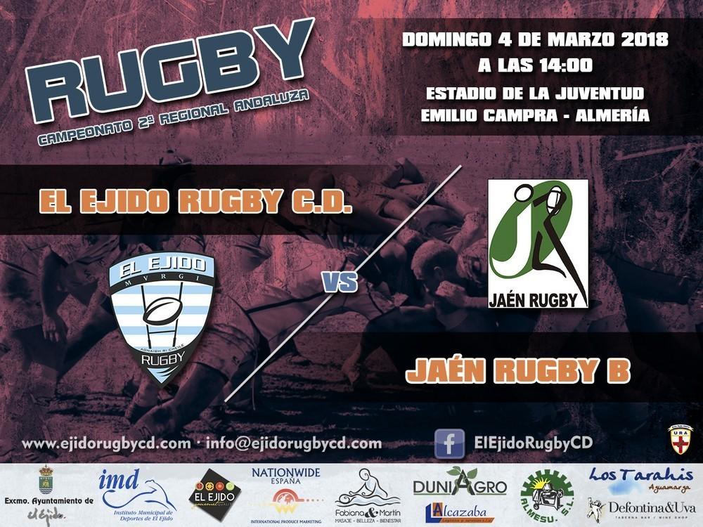 El Ejido Rugby CD se enfrenta al Jaén Rugby B este domingo