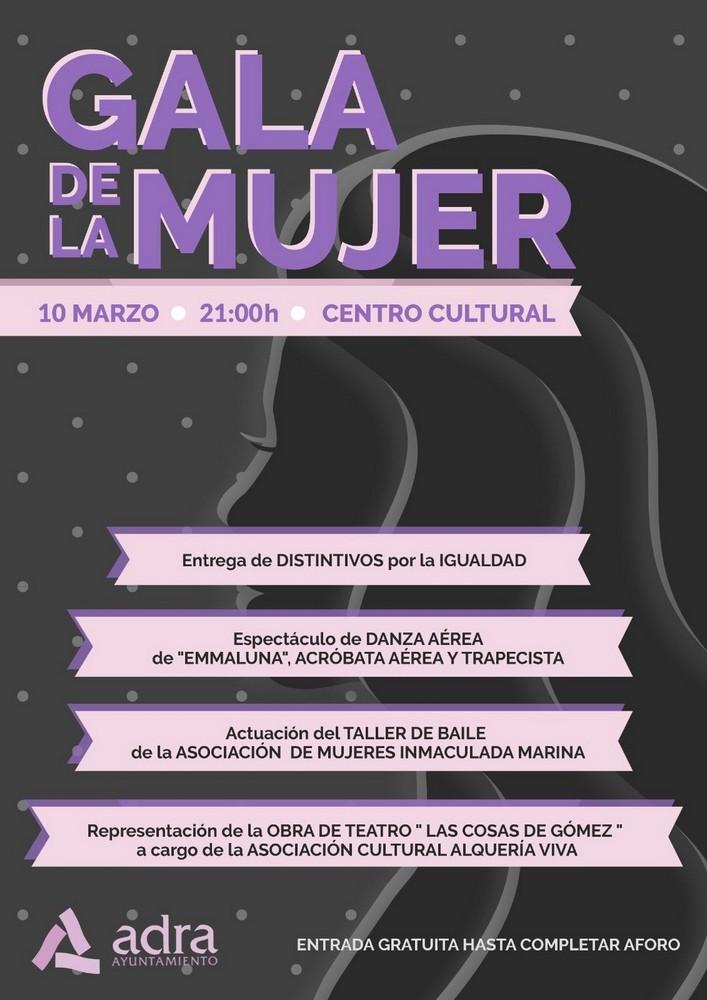 Adra celebrará el Día de la Mujer con una gala el 10 de marzo