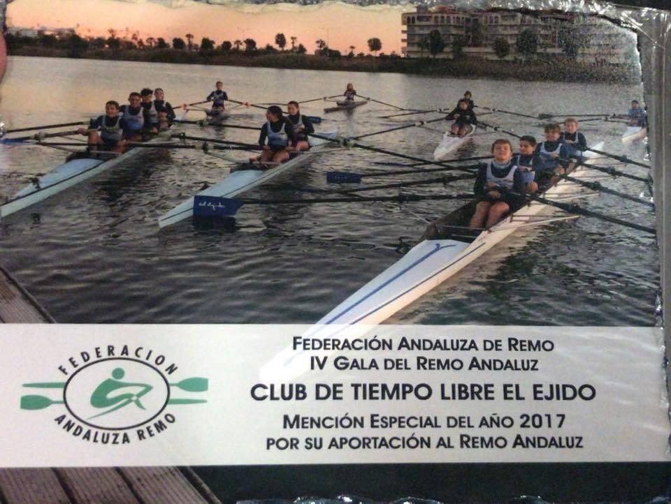 El club Tiempo Libre recibe una mención especial en la IV Gala del Remo Andaluz