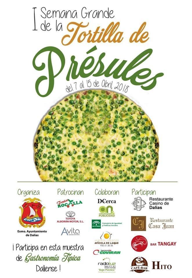 Dalías celebra su I Semana Grande de la Tortilla de Présules del 7 al 15 de abril