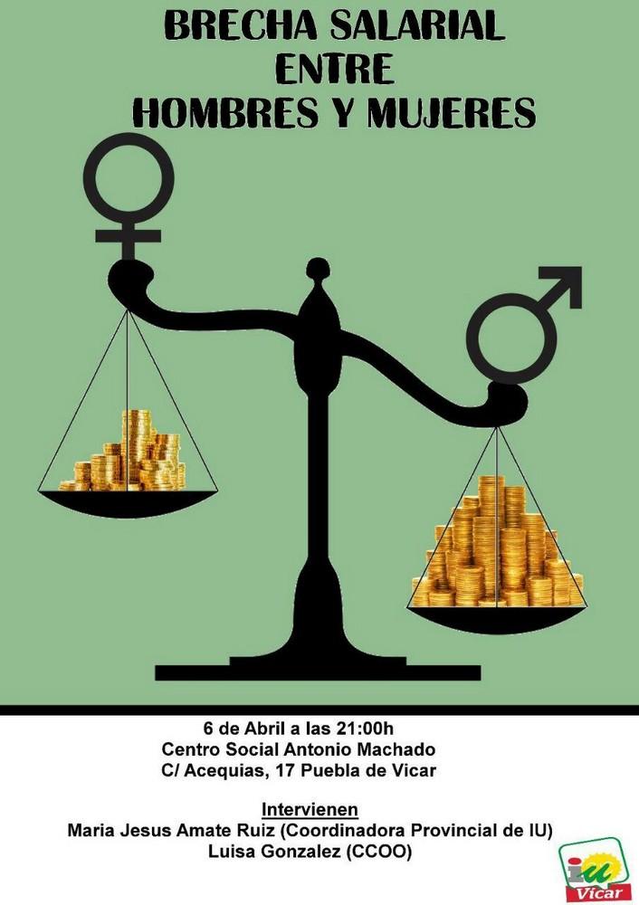 IU organiza el evento 'brecha salarial entre hombres y mujeres' en Vicar