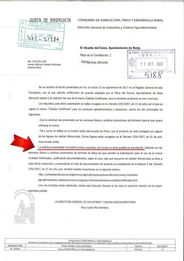 El Alcalde de Berja exige a Isabel Arévalo que deje de engañar a los agricultores