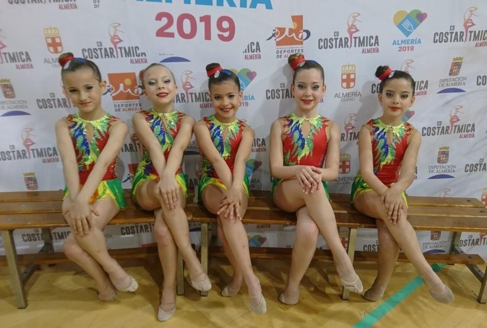El conjunto benjamín B de Rítmica El Ejido, subcampeón de Andalucía