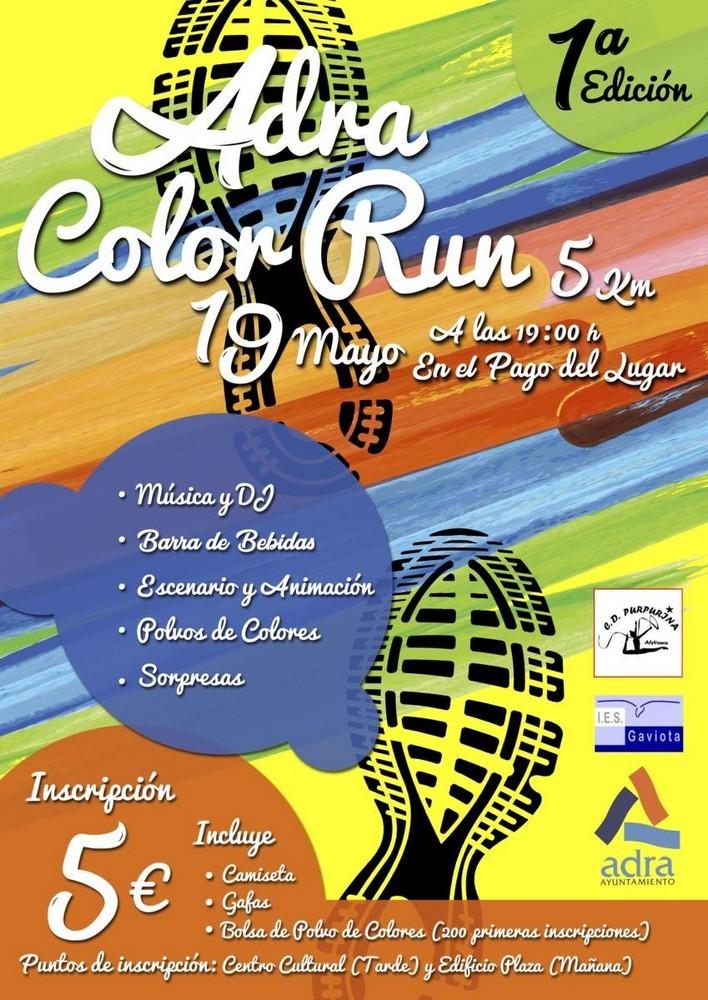 La primera Color Run de Adra se celebrará el próximo 19 de mayo en el Pago del Lugar
