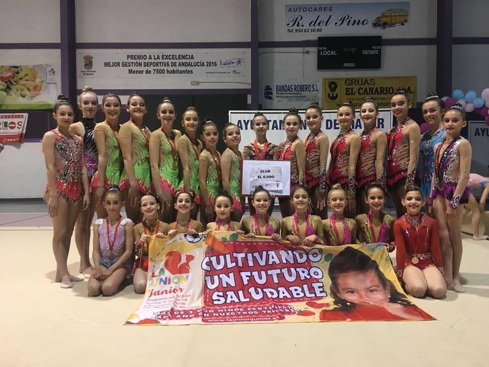 El Club Rítmica El Ejido triunfa en Granada y Almería y deja huella en el Campeonato de España escolar
