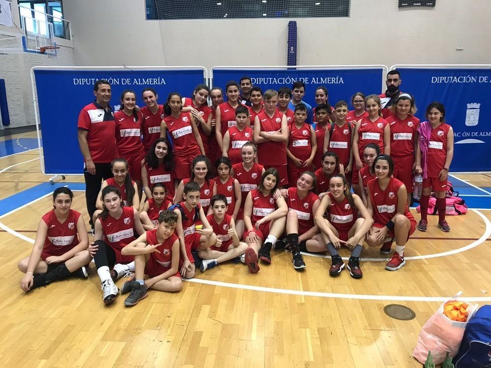 CD Baloncesto Adra infantil, cadete y junior femenino, campeones de los Juegos Deportivos Provinciales