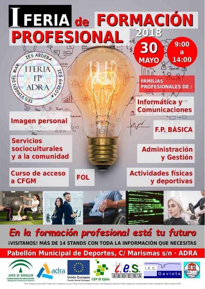 El Pabellón Municipal de Adra acoge una feria para promocionar la FP este miércoles