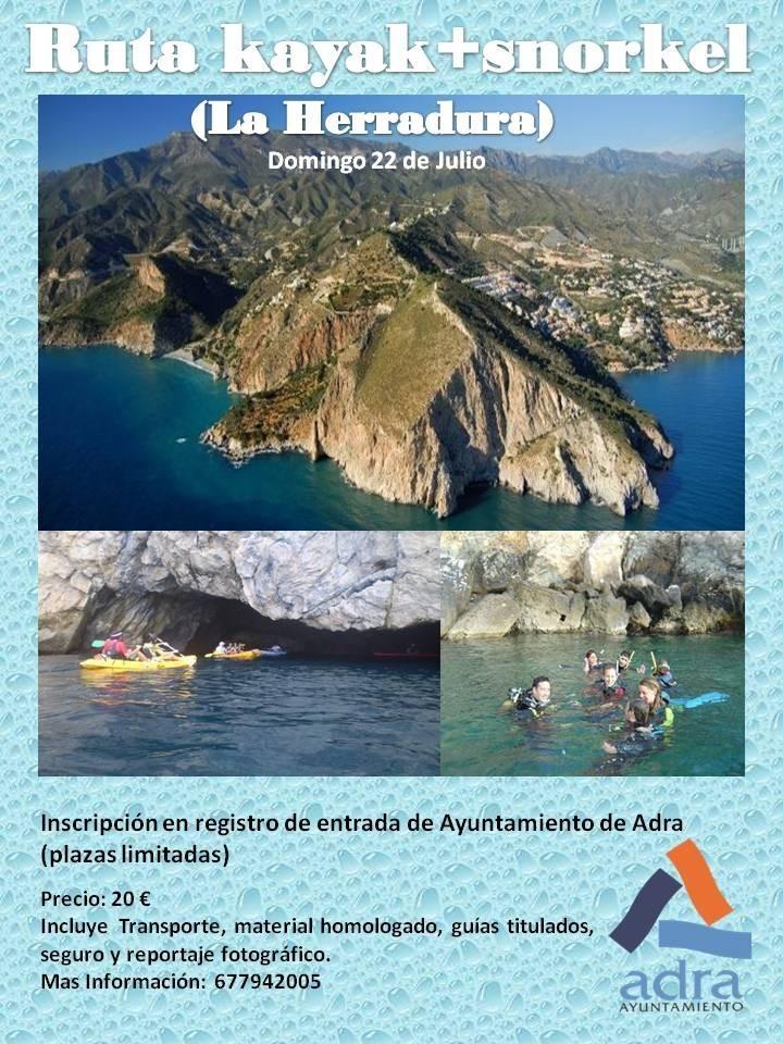 El Ayuntamiento de Adra te lleva a disfrutar de una ruta en kayak en La Herradura