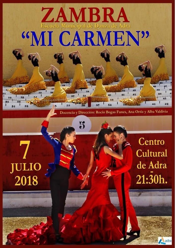 La Escuela Municipal Zambra estrena ‘Mi Carmen’ el 7 de julio en el Centro Cultural de Adra