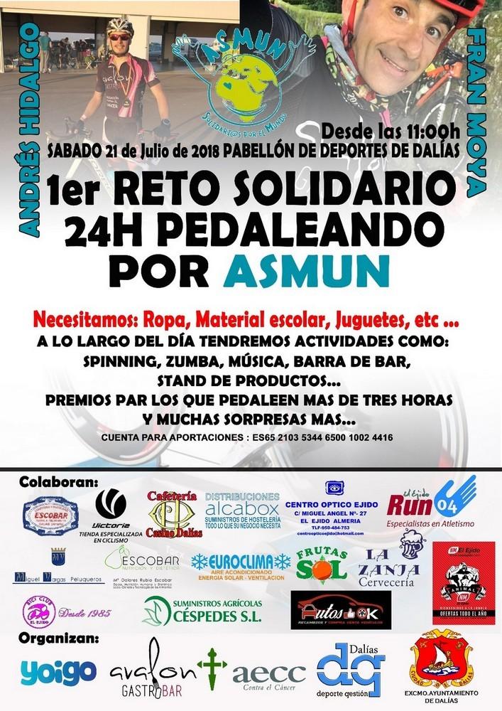 Reto sobre ruedas en Dalías para recaudar material para la ONG ASMUN